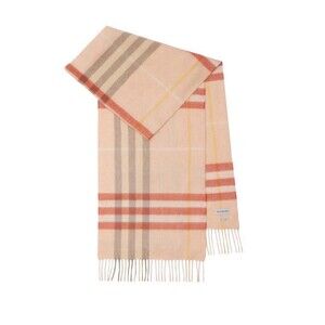 Burberry Scarf Giant Check Cashmere Scarf NWT 168x30 Teacup NWT Retail $590